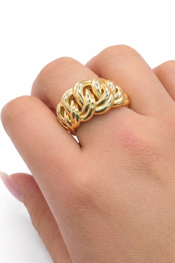 14K CHAIN STYLE RING – 6.5 & 7 & 7.5 – JY Jewelry Wholesale