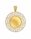 10K CZ GREEK DESIGN MEMORIAL PENDANT – 50mm USABLE AREA 28MM – JY Jewelry Wholesale