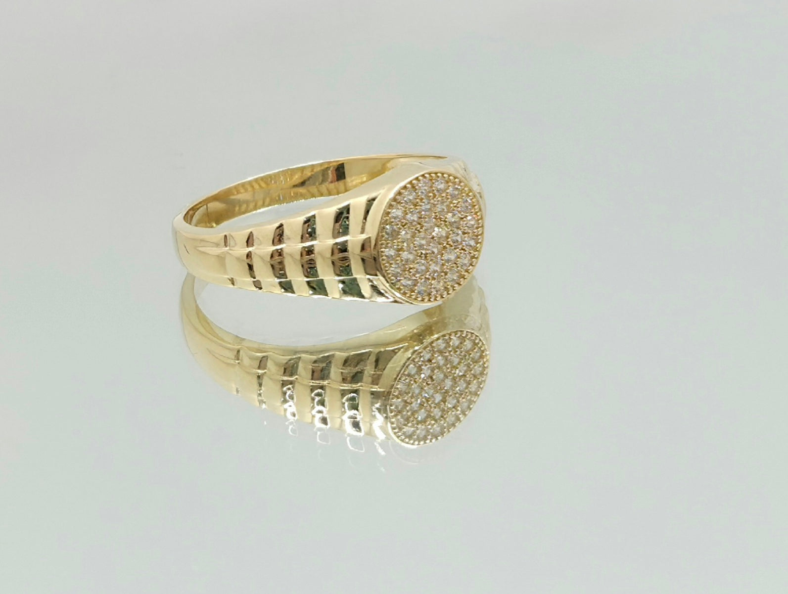 10K CZ ELEGANT SMALL ROUND SHAPE MEN'S RING – 10 – JY Jewelry Wholesale