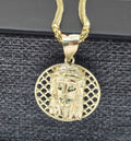 10K MEDIUM ROUND NET BACKGROUND JESUS FACE – JY Jewelry Wholesale
