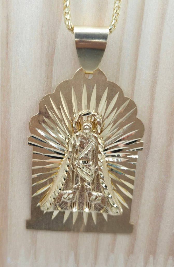 10K DIAMOND CUT FLAT HOUSE STYLE SAN LAZARO PENDANT – JY Jewelry Wholesale