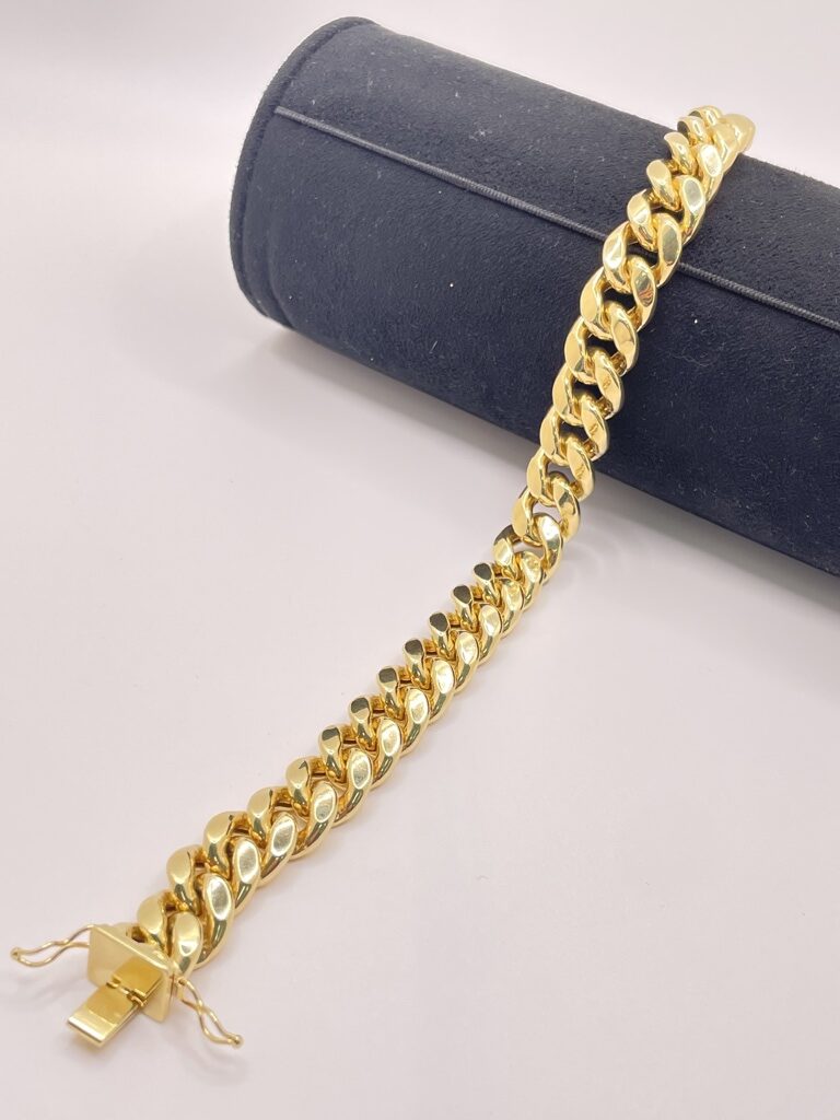 10K HOLLOW MIAMI CUBAN BRACELET – 9" 11.5MM – JY Jewelry Wholesale
