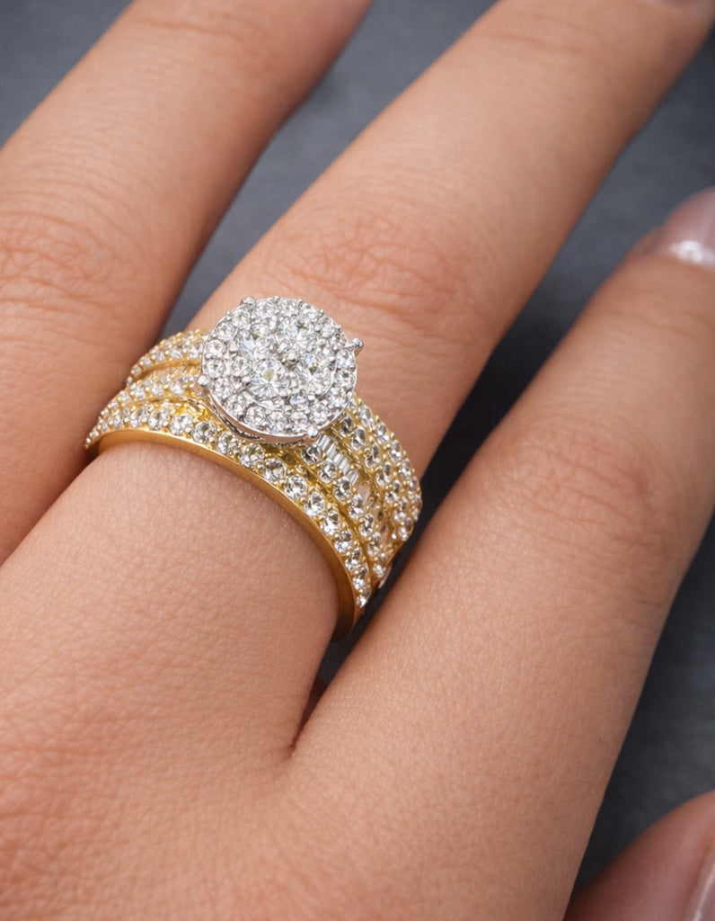 10K ELEGANT BAGUETTE AND CZ PROMISE RING – 7 & 8 & 9 – JY Jewelry Wholesale