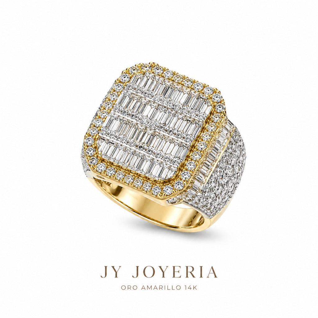 14K YG BAGUETTE CLUSTER RING – 10.5 – JY Jewelry Wholesale