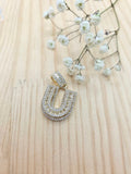10K SMALL CZ "U" LETTER PENDANT – JY Jewelry Wholesale