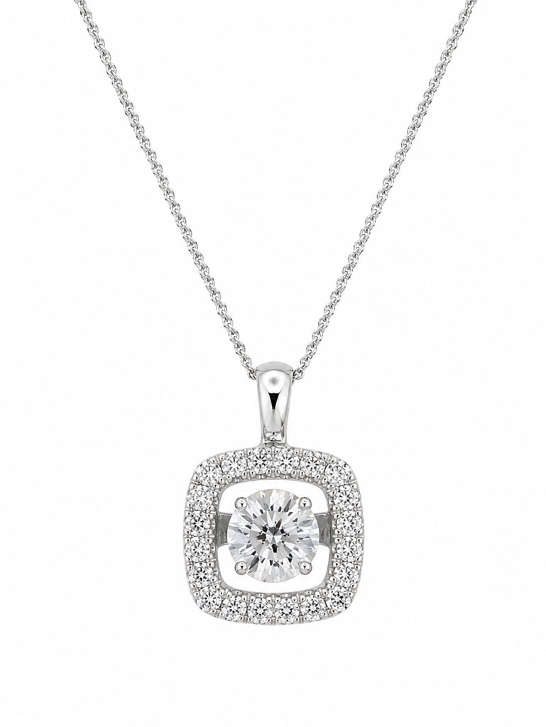 14K CLUSTER 1CT NATURAL DIAMOND NECKLACE – 18" – JY Jewelry Wholesale