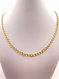 10K TWO TONE CUBAN CURB FLAT CHAIN 22" 5MM – JY Jewelry Wholesale