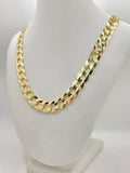 10K SOLID CUBAN CURB FLAT CHAIN – 26" 15MM – JY Jewelry Wholesale