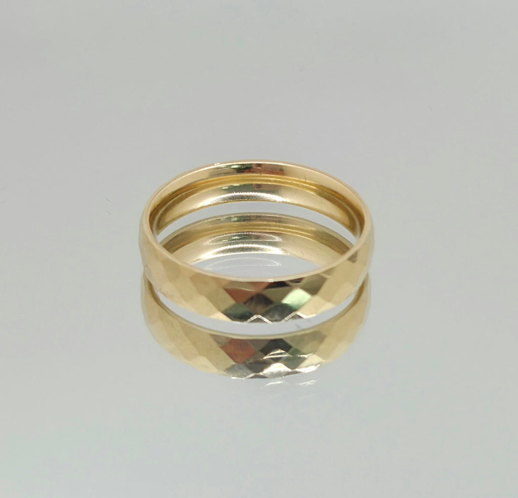 10K FANCY SQUARE CUT WEDDING BAND RING – 9 5MM – JY Jewelry Wholesale