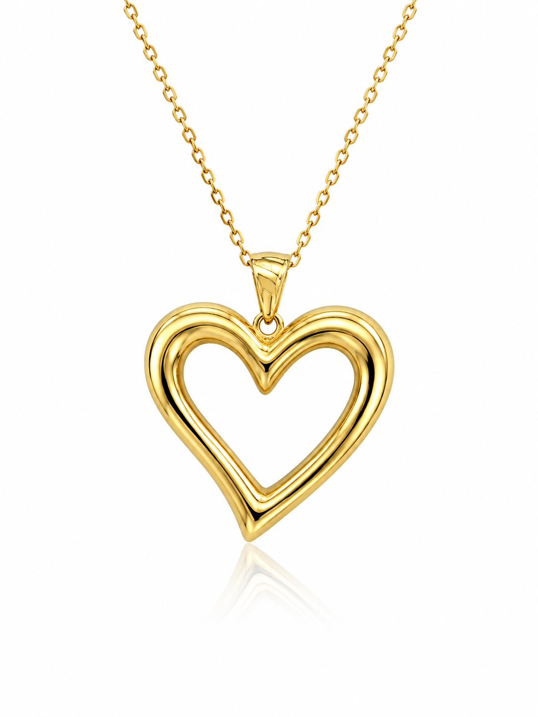 10K MEDIUM HEART SILHOUETTE PENDAN – MEDIUM – JY Jewelry Wholesale