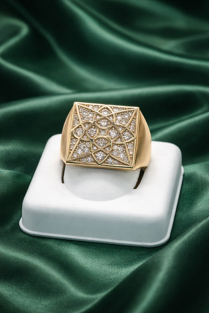 10K SMALL SQUARE ROSETTA RING – 10 – JY Jewelry Wholesale