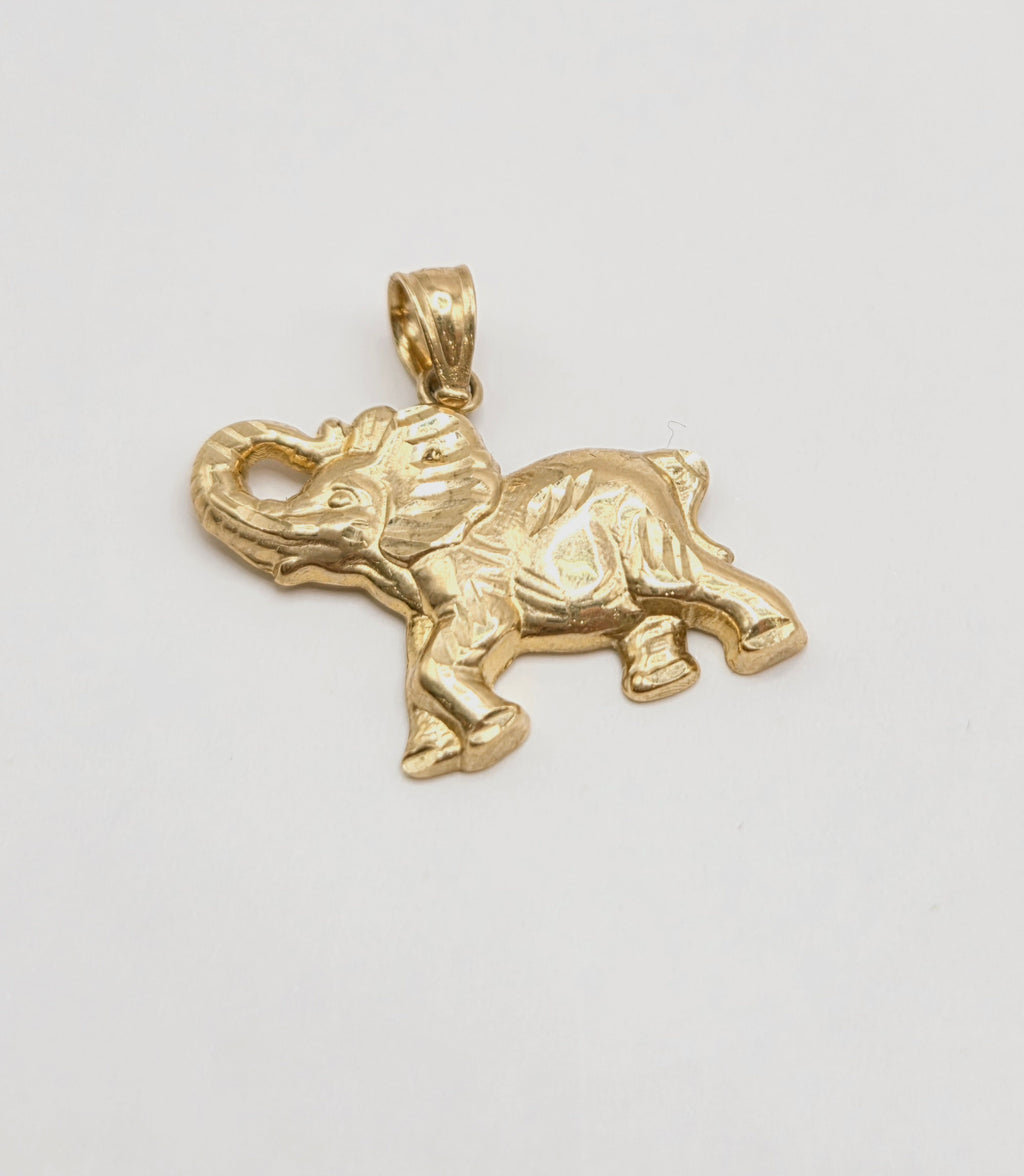 10K SMALL YELLOW GOLD ELEPHANT PENDANT – SMALL – JY Jewelry Wholesale