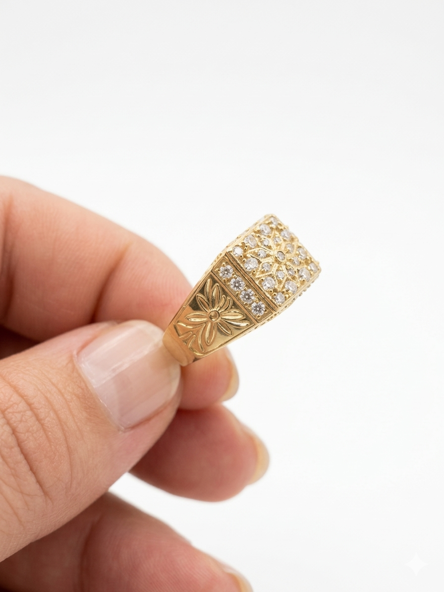 10K EXTRA SMALL SQUARE ROSETTA RING – 11-11.5 – JY Jewelry Wholesale