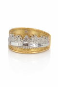 10K LAST SUPPER RING WITH DETAILS IN TWO TONES – 11 – JY Jewelry Wholesale
