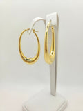 10K LARGE MODERN OVAL HOOPS EARRINGS – JY Jewelry Wholesale