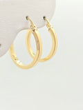 14K PLAIN STRAIGHT EDGE HOOPS EARRINGS – 3 2.5MM – JY Jewelry Wholesale