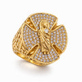 14K CZ BACKGROUND SAN JUDAS RING – 12 – JY Jewelry Wholesale