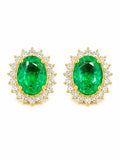 14K LAB GROWN DIAMOND STUD 3.34CT EMERALD EARRINGS – M D-0.56CT – JY Jewelry Wholesale