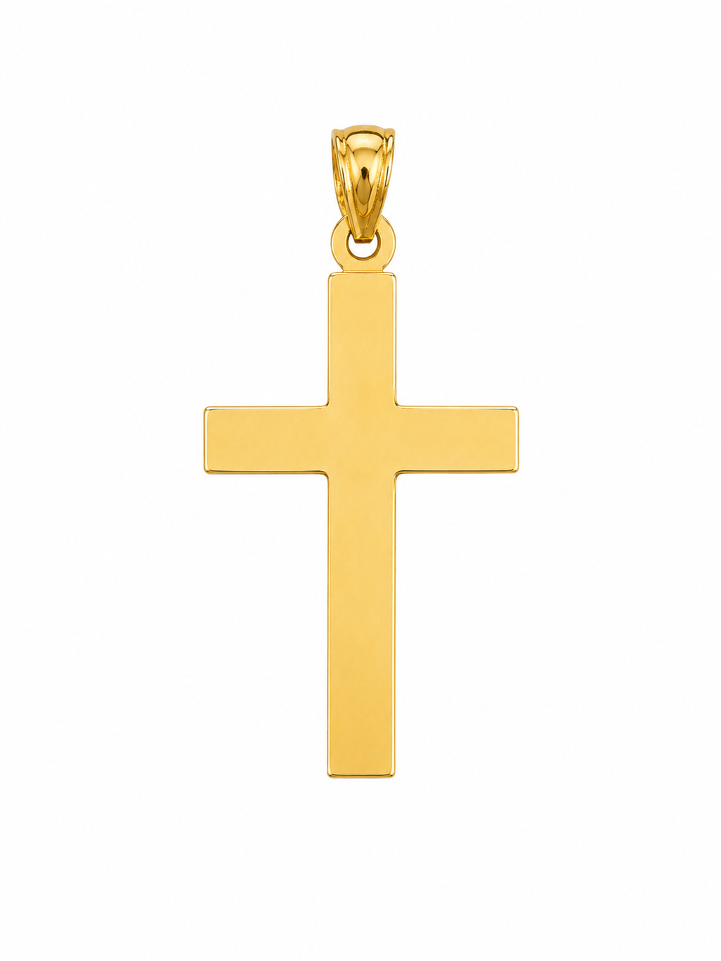 10K SMALL FLAT YELLOW CROSS PENDANT – JY Jewelry Wholesale