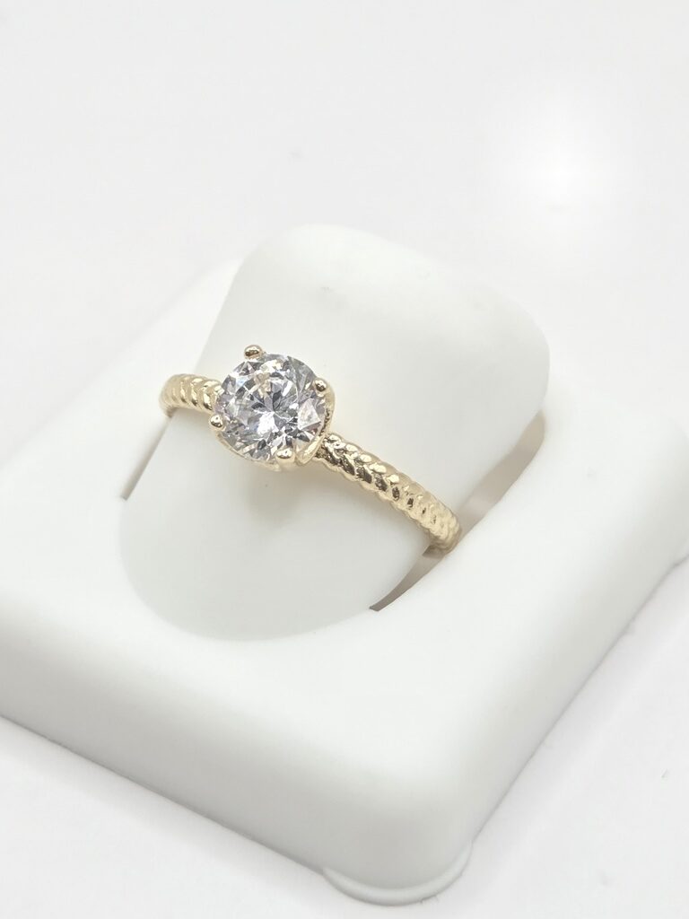 14K DELICATE BRAIDED DESIGN PROMISE RING – 7 – JY Jewelry Wholesale