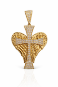 14K ANGEL WINGS CROSS PENDANT – JY Jewelry Wholesale
