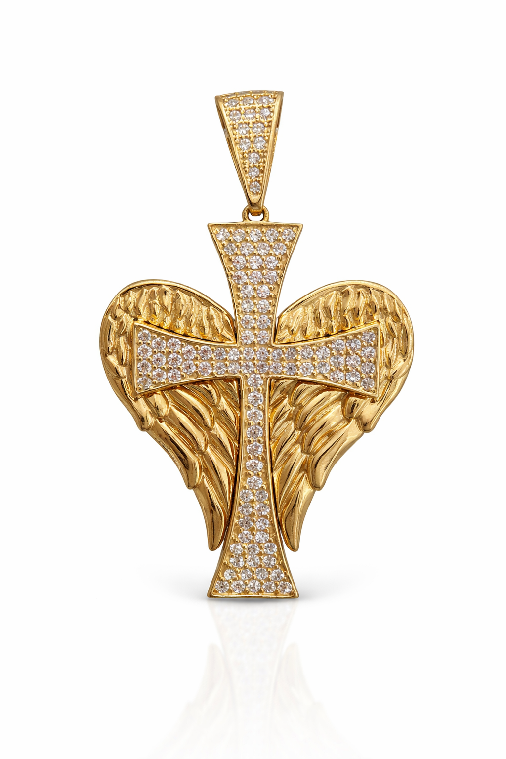 14K ANGEL WINGS CROSS PENDANT – JY Jewelry Wholesale