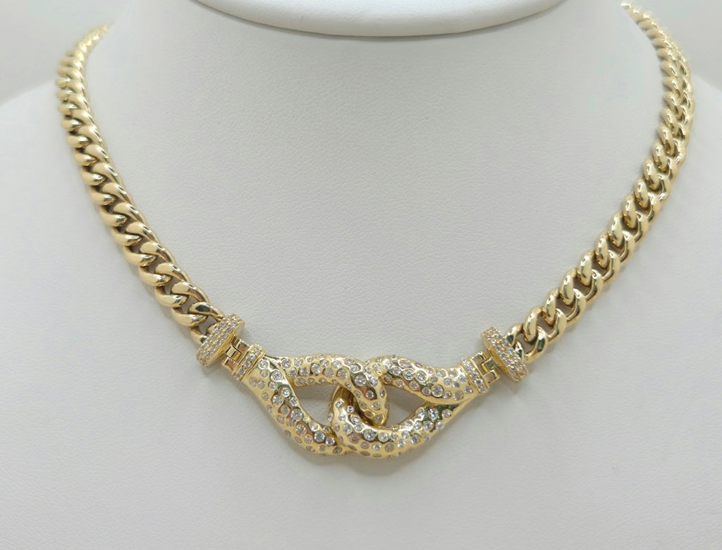 10K VINTAGE CR DESIGN MIAMI CUBAN NECKLACE – 18" 6.5MM – JY Jewelry Wholesale