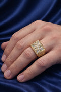 10K SMALL SQUARE ROSETTA MAN'S RING – 12-13 – JY Jewelry Wholesale