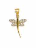 14K SMALL DRAGON-FLY DELICATE PENDANT – JY Jewelry Wholesale