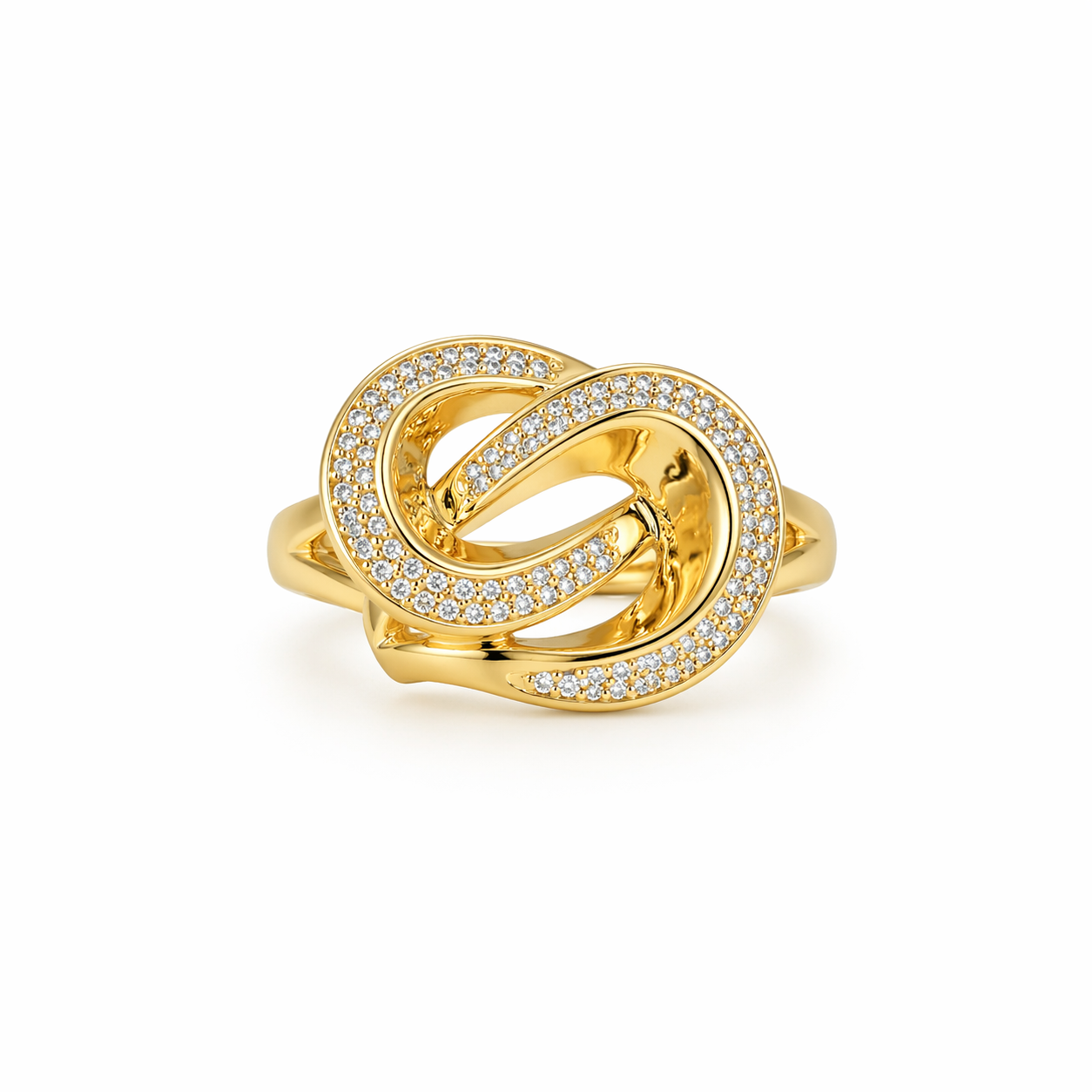10K EXOTIC CZ FRAME INTERTWINED DROPS SILHOUETTE RING – 7-9 – JY Jewelry Wholesale