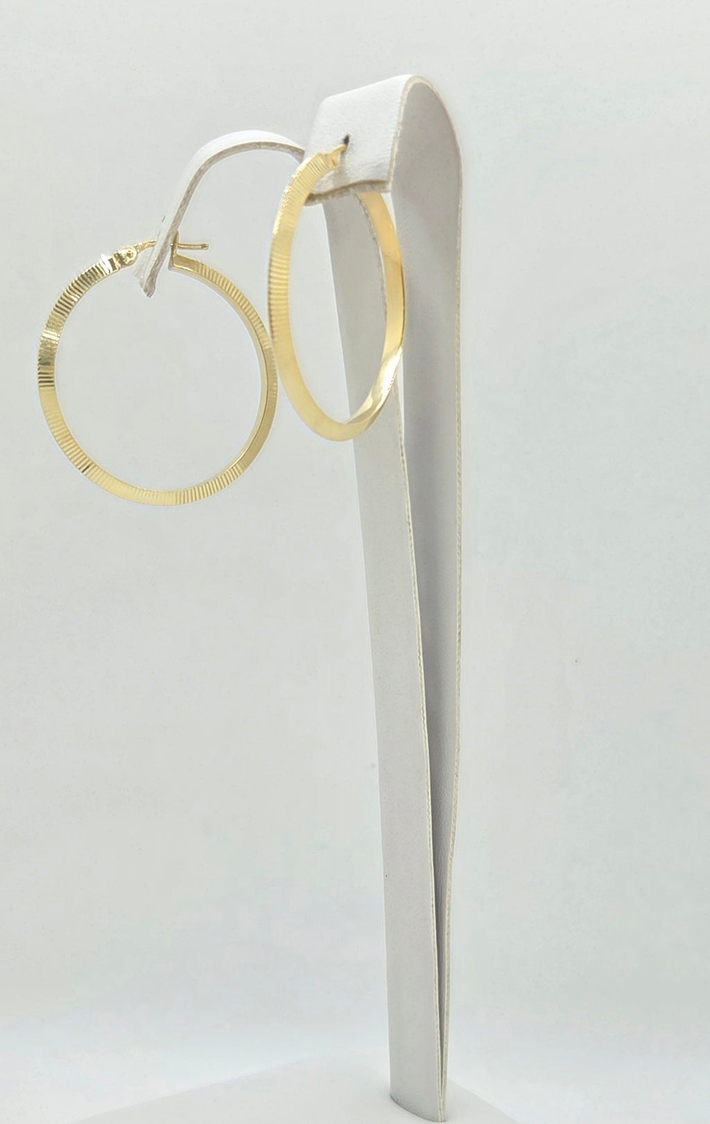 10K STRAIGHT CUT HOOPS EARRINGS – 4 – JY Jewelry Wholesale