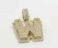 10K MEDIUM CZ "W" LETTER PENDANT – JY Jewelry Wholesale