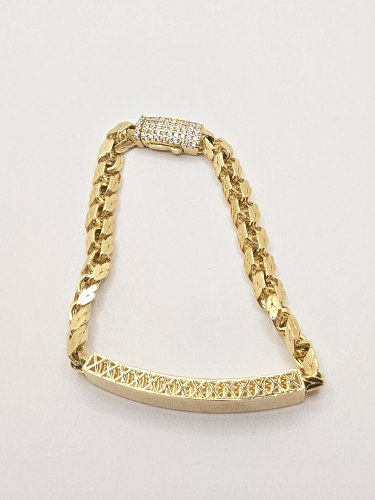 10K CHINO LINK WITH GREEK STYLE BRACELET – 7" 6MM – JY Jewelry Wholesale