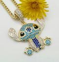 10K BLUE CZ STITCH PENDANT – JY Jewelry Wholesale