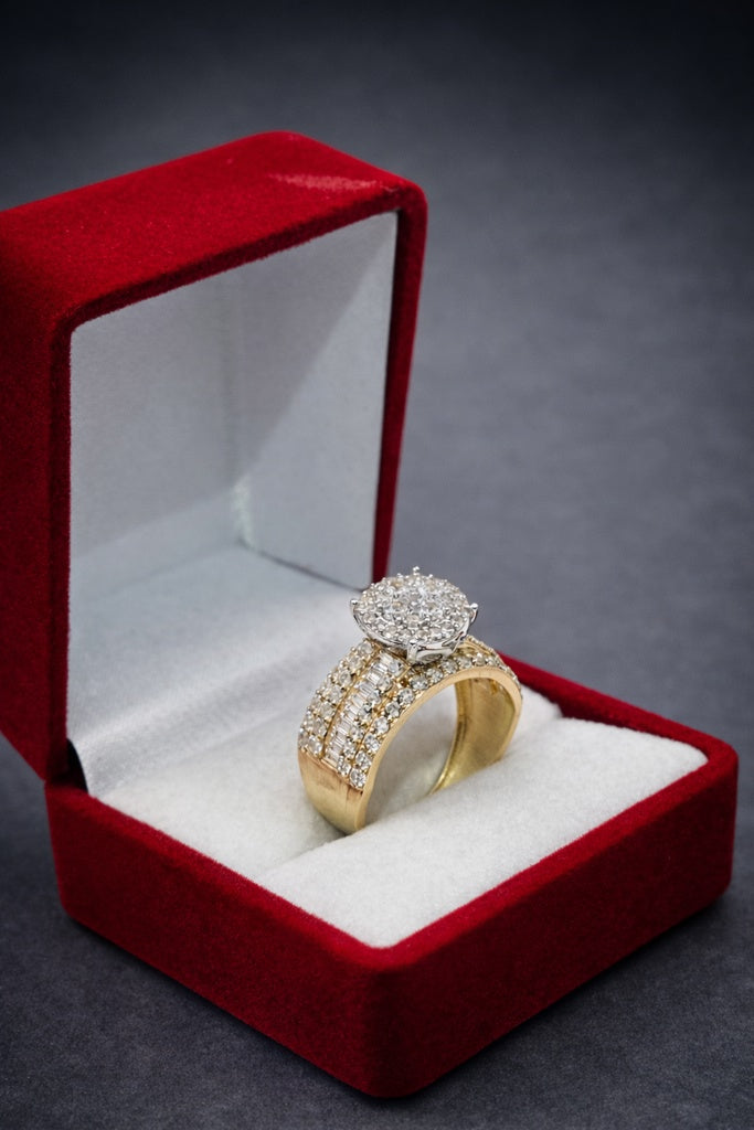 10K ELEGANT BAGUETTE AND CZ PROMISE RING – 7 & 8 & 9 – JY Jewelry Wholesale