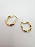 14K GREEK DESING CROOKED HOOPS EARRINGS – 1 – JY Jewelry Wholesale