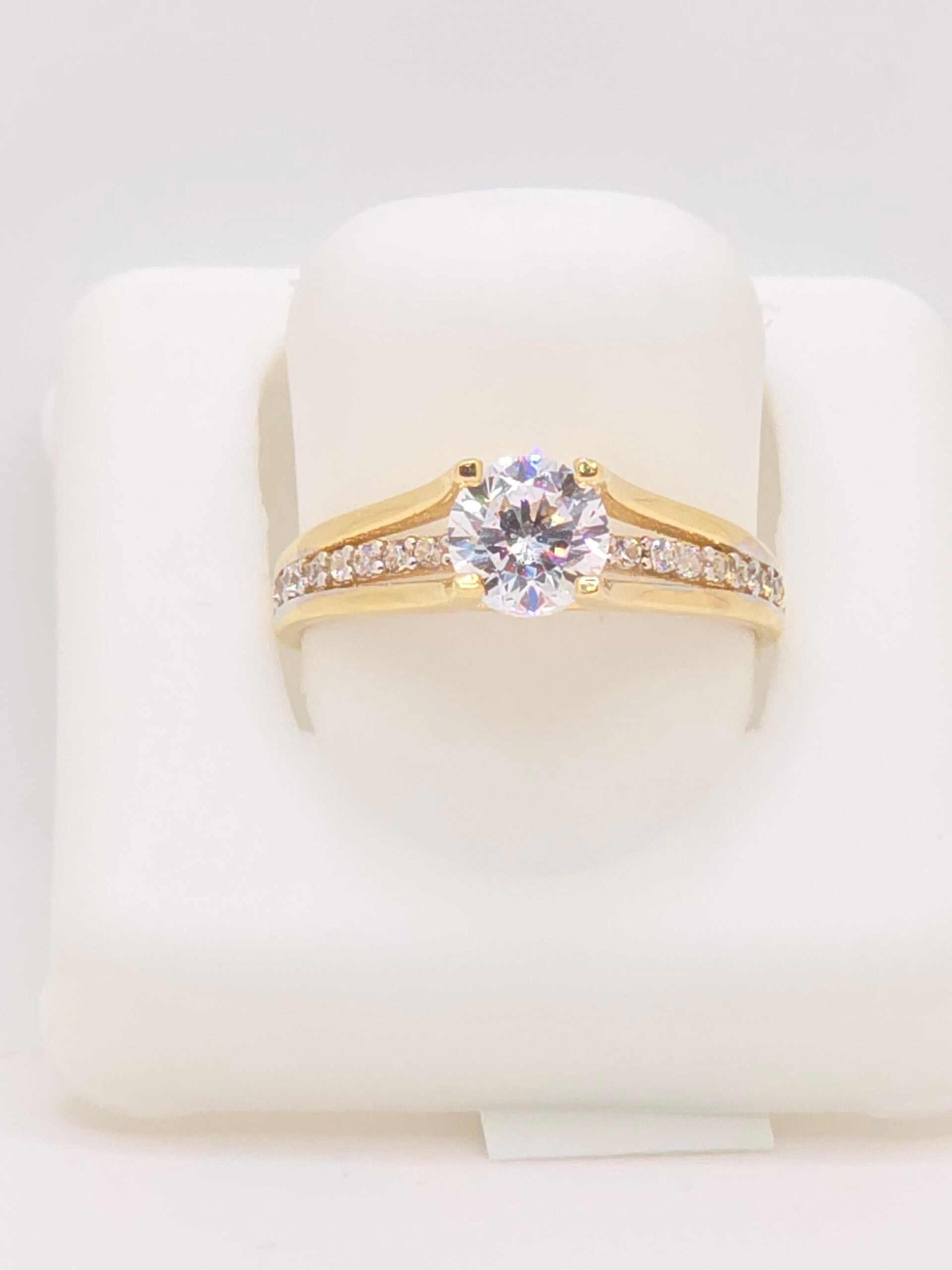 14K ELEGANT RING WITH CZ DETAILS – 7 – JY Jewelry Wholesale
