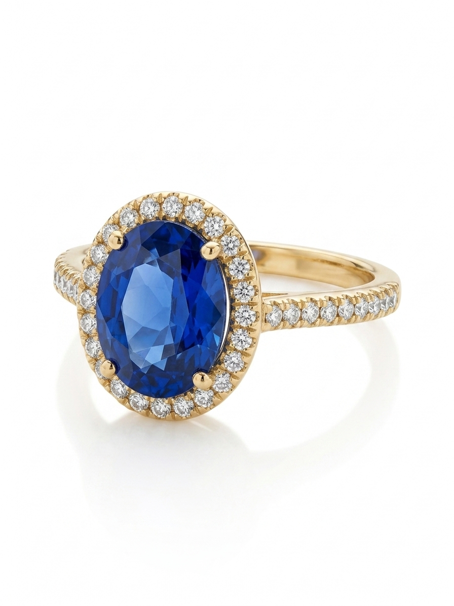 14K BLUE STONE RING – 8.5 – JY Jewelry Wholesale