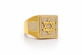 14K CZ BACKGROUND STAR OF DAVID RING – 10 – JY Jewelry Wholesale