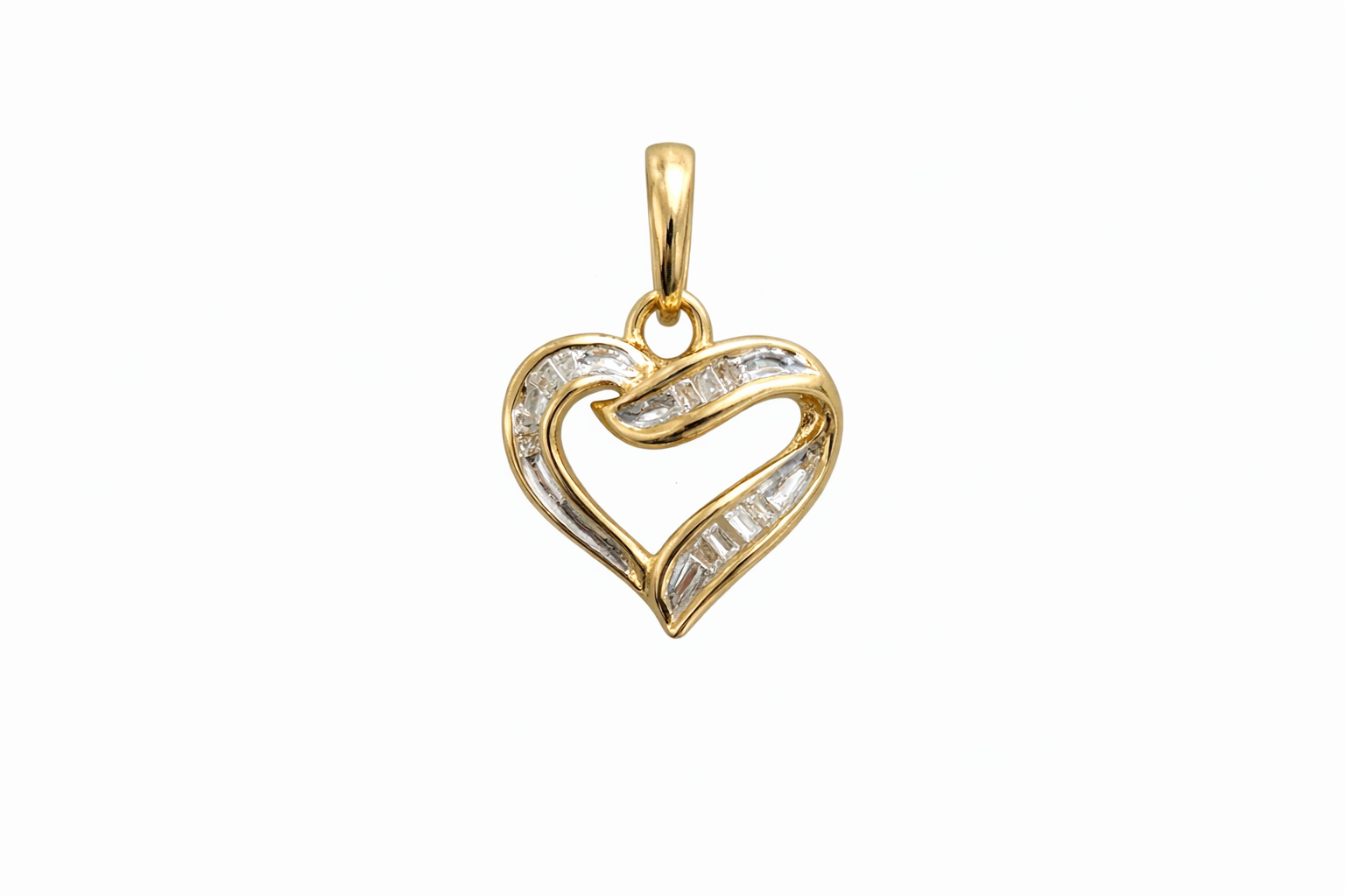 10K DIAMOND HEART SILHOUETTE PENDANT – JY Jewelry Wholesale