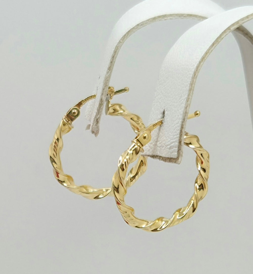 10K ROPE STYLE HOOPS EARRINGS – 1 – JY Jewelry Wholesale