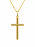 10K PLAIN DESIGN CROSS PENDANT – MEDIUM – JY Jewelry Wholesale