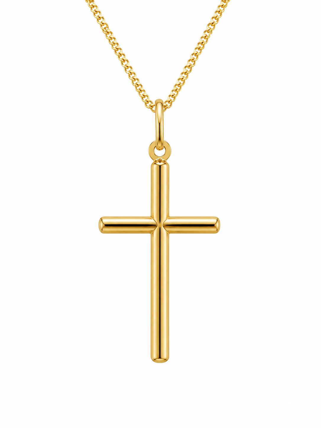 10K PLAIN DESIGN CROSS PENDANT – MEDIUM – JY Jewelry Wholesale