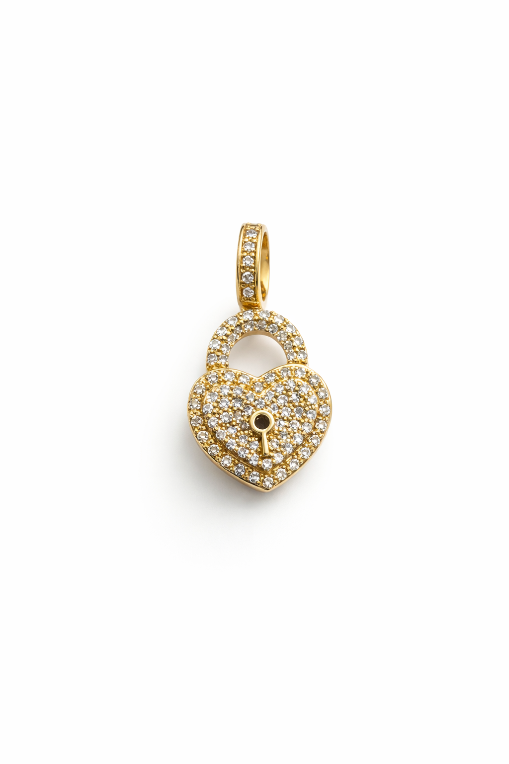 10K DIAMOND HEART PADLOCK PENDANT – JY Jewelry Wholesale