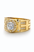 14K ELEGANT CZ WITH BEAUTIFUL LABYRINTH DETAILS MODERN RING – 10 & 11 – JY Jewelry Wholesale