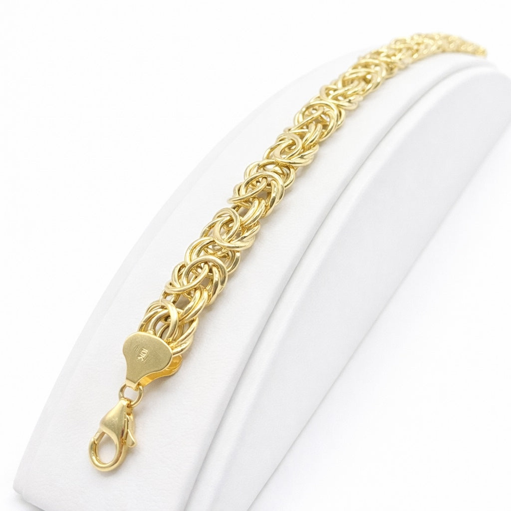 10K BYZENTINE BRACELET – 8" 10MM – JY Jewelry Wholesale