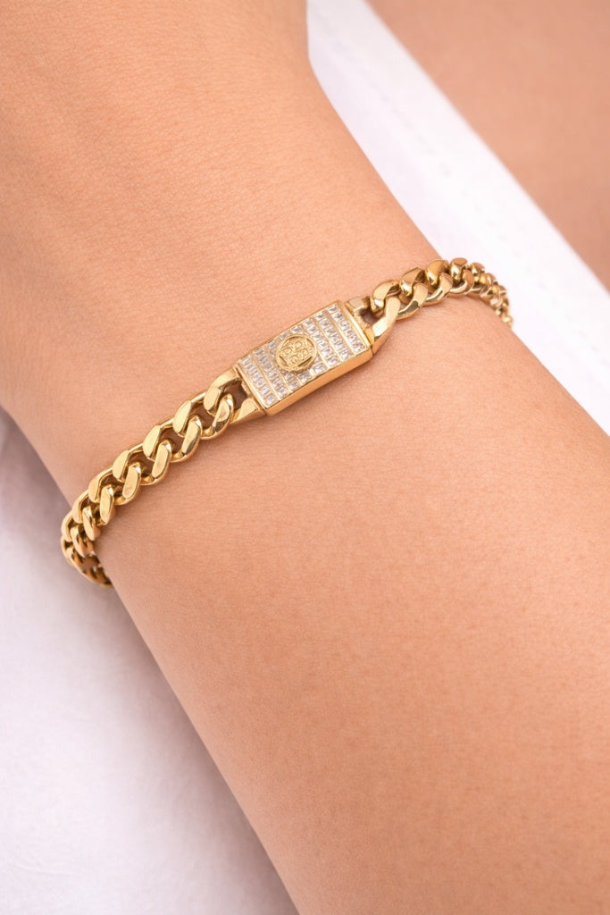 10K MONACO STYLE BRACELET – 9MM 8" – JY Jewelry Wholesale