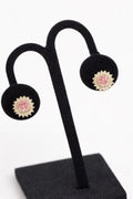 10K ROUND PINK STONE ELEGANT EARRINGS – JY Jewelry Wholesale