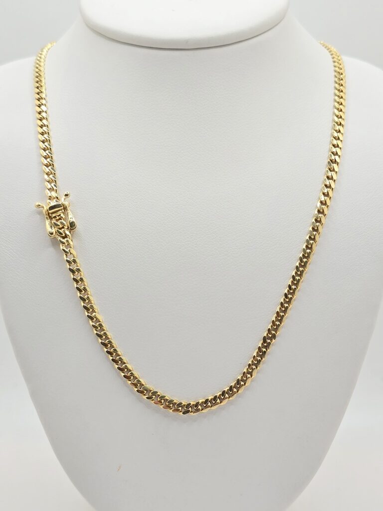 14K SOLID MIAMI CUBAN CHAIN 3MM 22" 15.5GR – JY Jewelry Wholesale