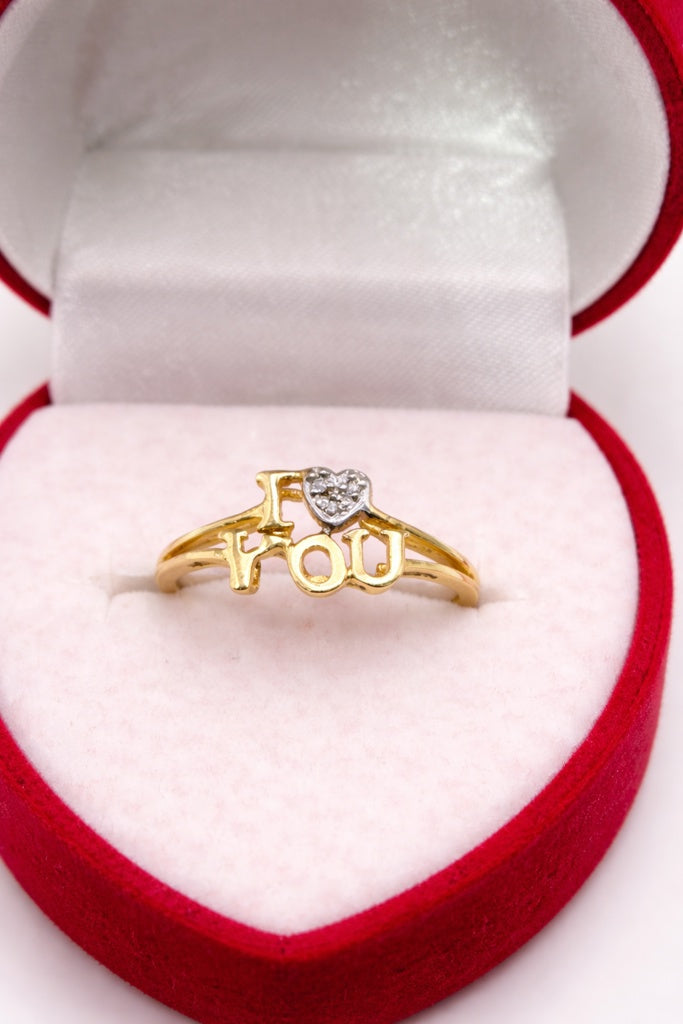 10K "I LOVE YOU" DIAMOND WOMAN'S RING – 7 – JY Jewelry Wholesale